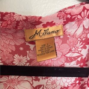 Milano Pink Floral Silk Top